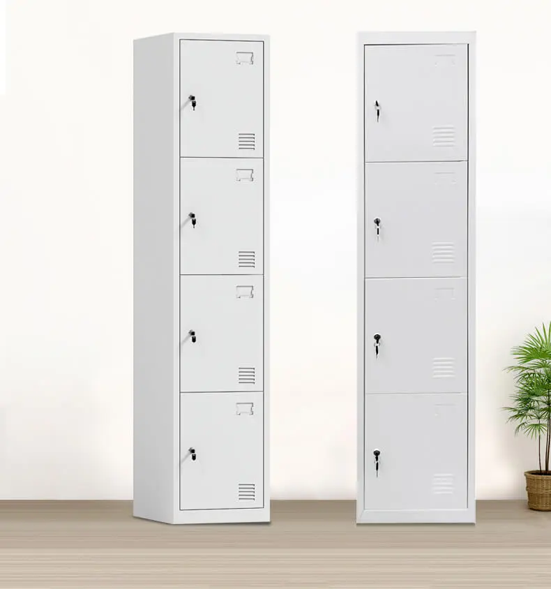 Tủ locker 4 ngăn với sơn tĩnh điện và khóa chắc chắn